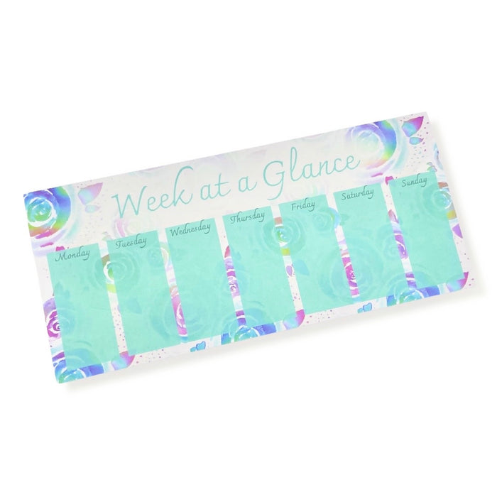 Week at a Glance Watercolor Roses | Weekly Planner