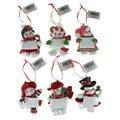 Winter Snowman Resin Ornaments, 4-Inch, 6-Piece