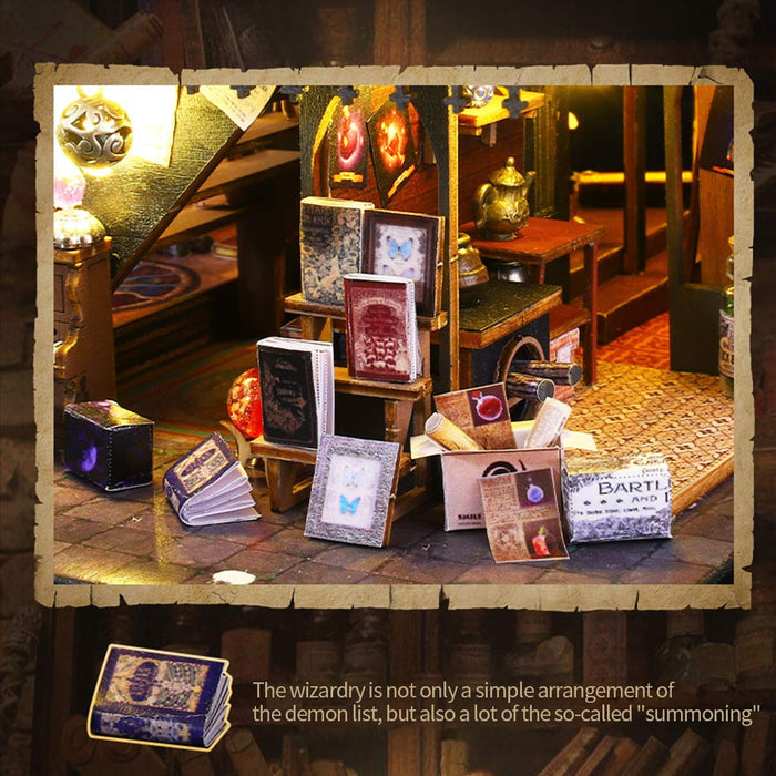 Witch Luna Magic House DIY Miniature Dollhouse Kit for Halloween