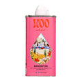 WOO World of Oils Organic Rosehip Oil in pink recyclable tin packaging, front view.