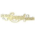 Wooden 3D DIY Craft Home Sweet Home Plaque with Hooks, 12-Inch