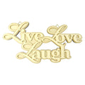 Wooden 3D DIY Craft Live Laugh Love Plaque with Hooks, 9-1/2-Inch