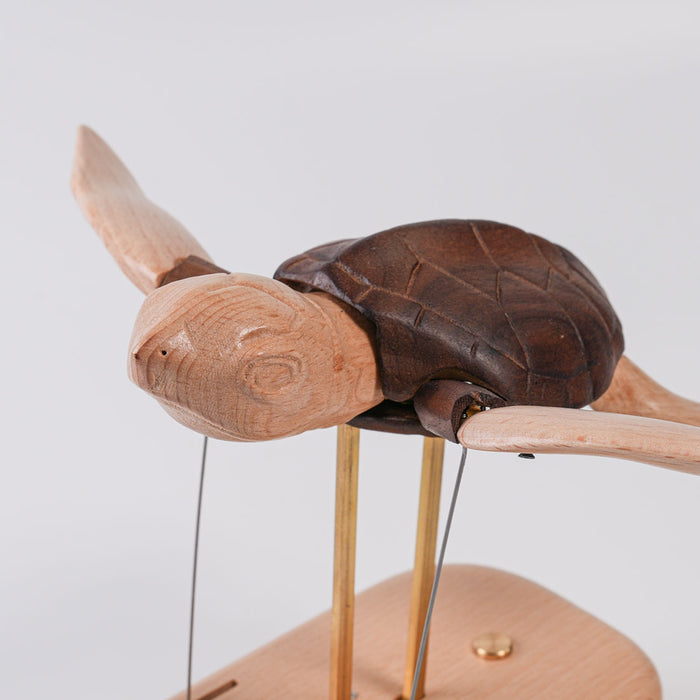 Wooden Sea Turtle Mechanical Model Kit DIY Marine Life Kinetic Sculpture