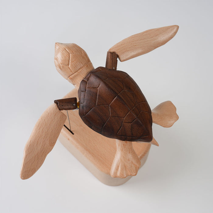 Wooden Sea Turtle Mechanical Model Kit DIY Marine Life Kinetic Sculpture