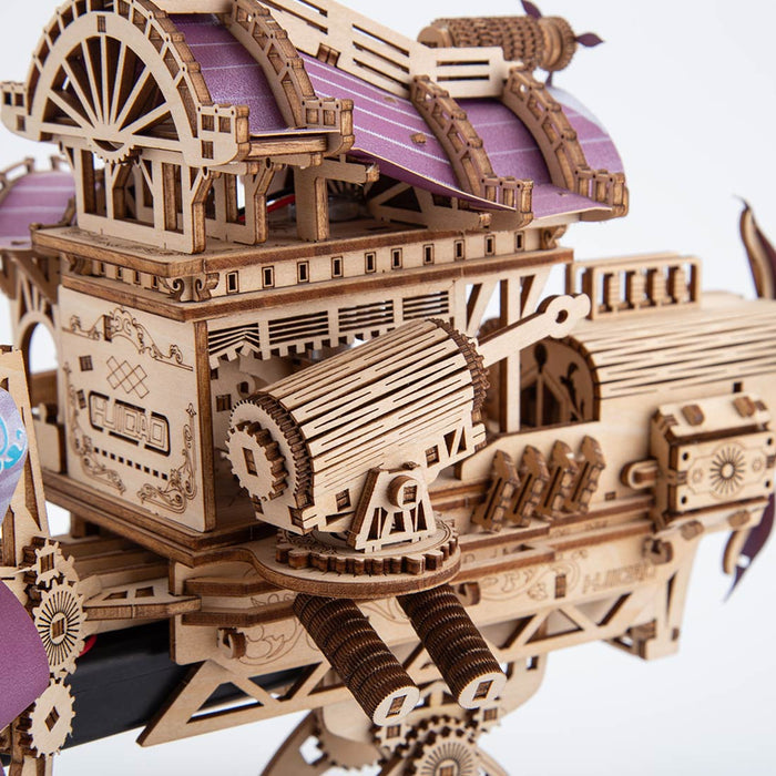 Wooden Steampunk Airship Model for Kids 266+PCS
