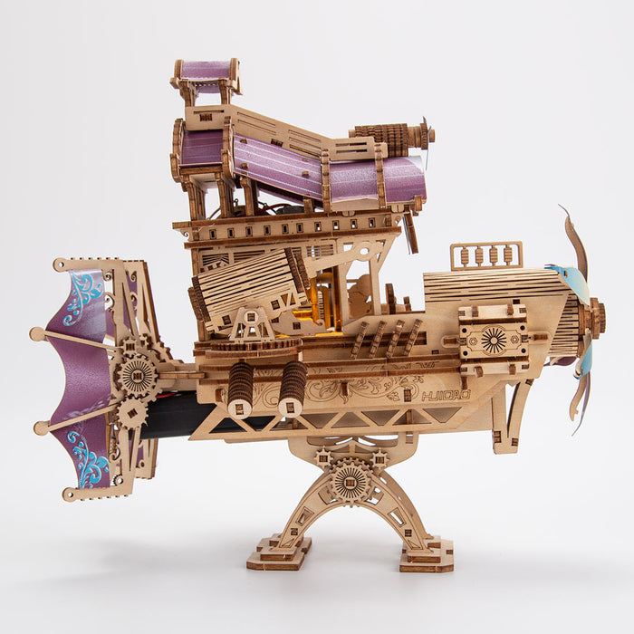 Wooden Steampunk Airship Model for Kids 266+PCS