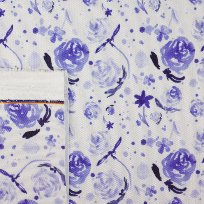 This printed WPC is of watercolor flowers in blue tones.
