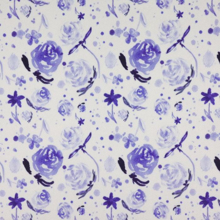 This printed WPC is of watercolor flowers in blue tones.
