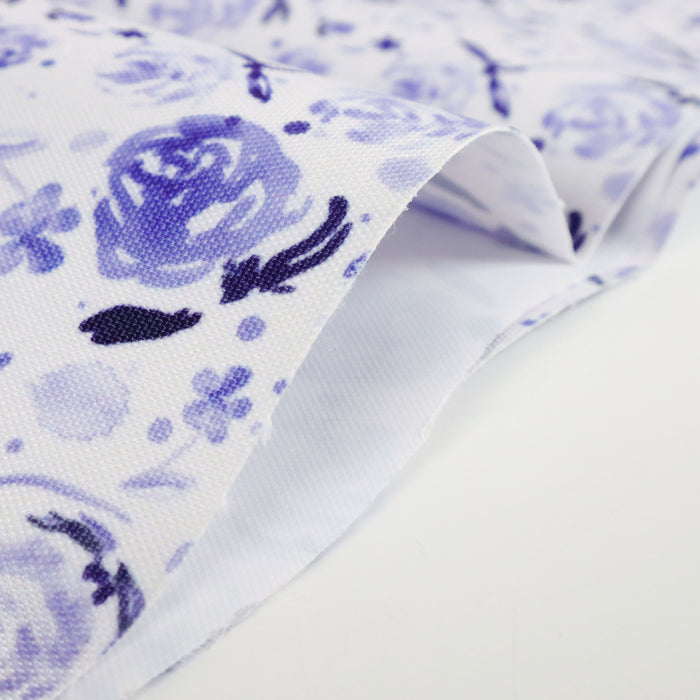 This printed WPC is of watercolor flowers in blue tones.