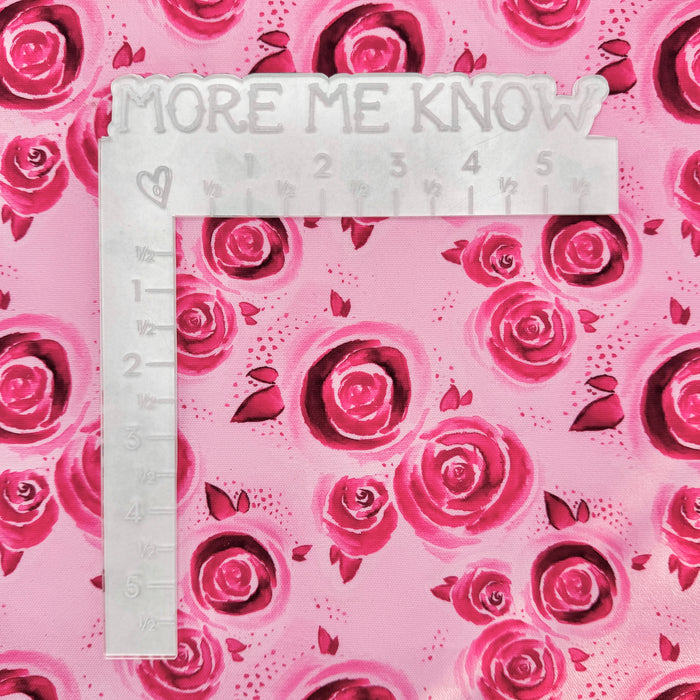 This printed WPCotton has a watercolor rose design in shades of pink.