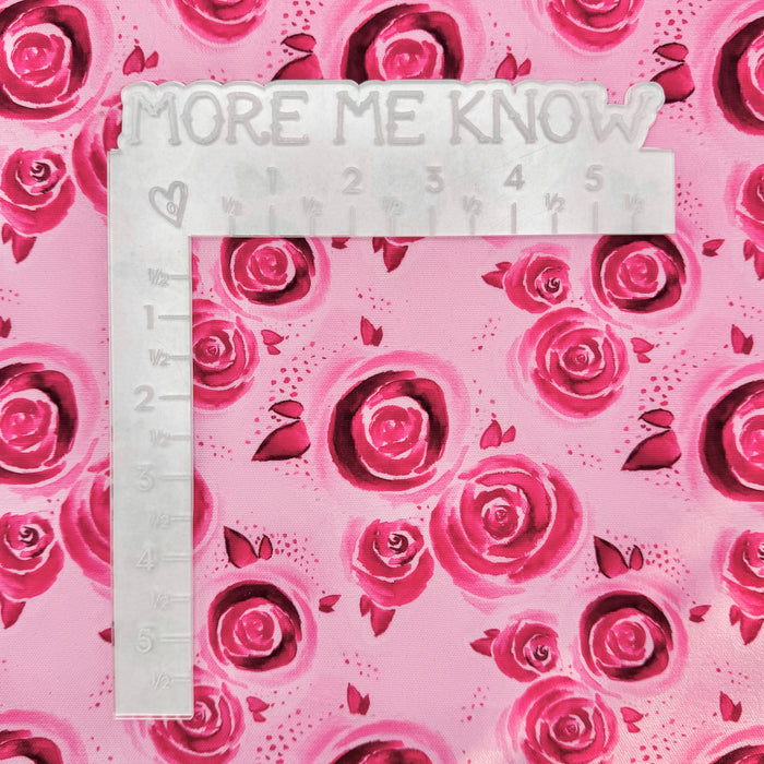 This printed WPCotton has a watercolor rose design in shades of pink.