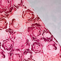 This printed WPCotton has roses that vary in shades of pink.