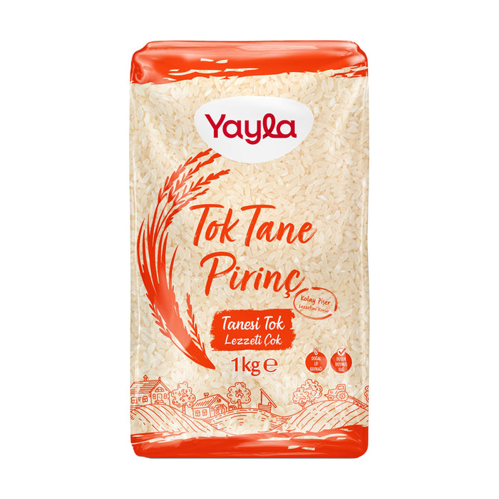Yayla Tok Tane Rice is a premium-quality Turkish rice known for its firm texture and perfect grain separation, making it ideal for pilaf and a variety of Mediterranean and Middle Eastern dishes.