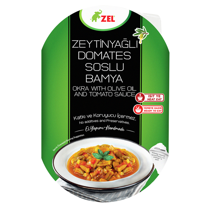 Zel Olive Oil Okra with Tomato Sauce brings a classic Turkish home-style dish to your table in a convenient ready-to-enjoy format.