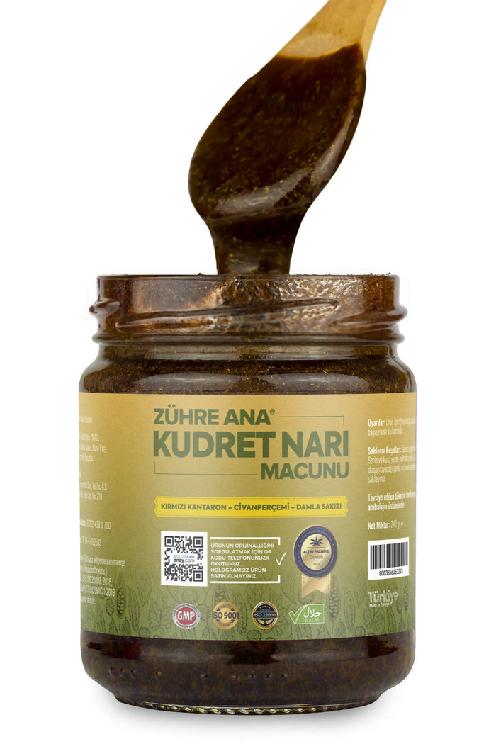 Zühre Ana Kudret Nari Macunu is a traditional Turkish herbal paste supplement crafted with carefully selected botanicals and natural ingredients.